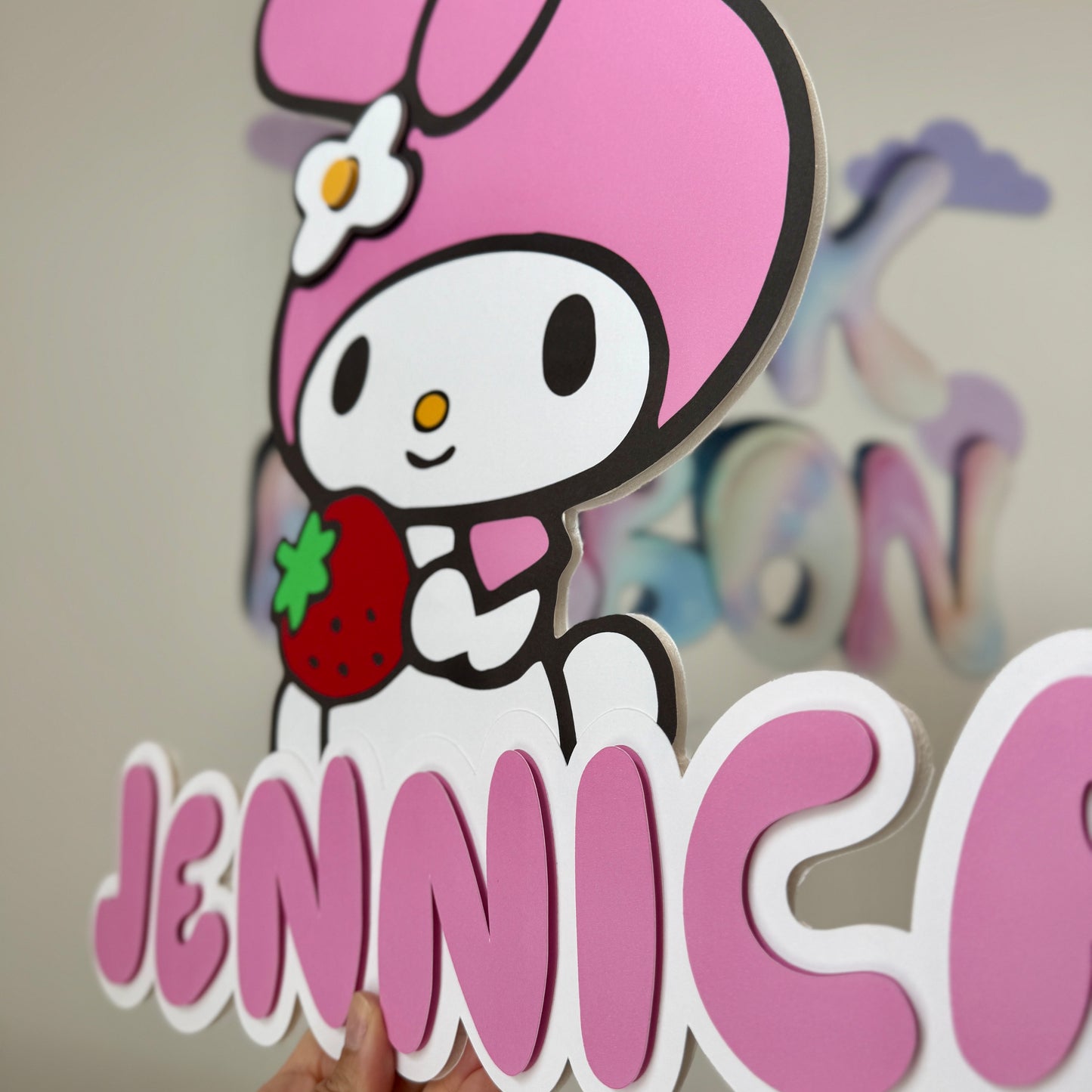My Melody Name Sign Handmade Cutout