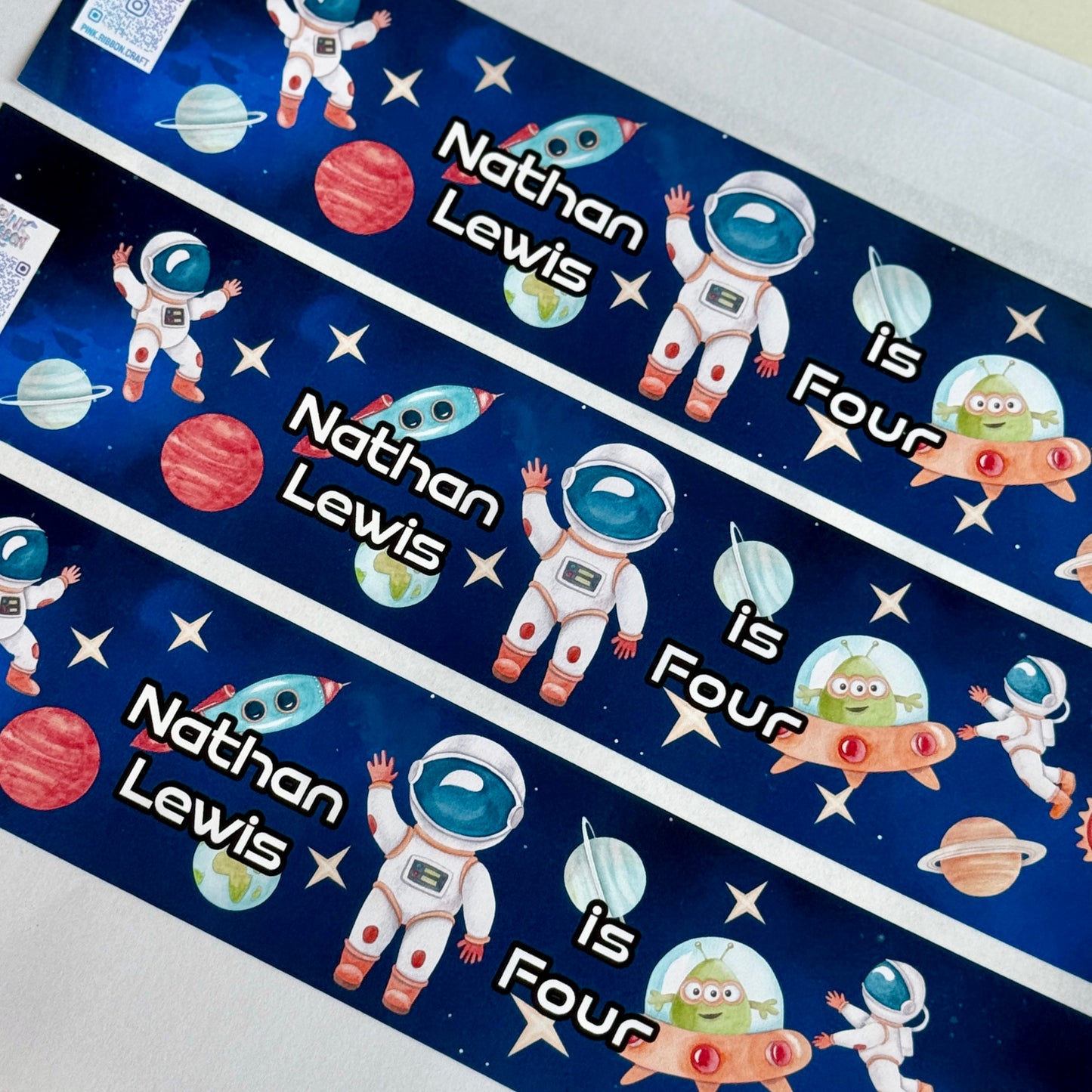Space Water Bottle Label Sticker (set of 3)