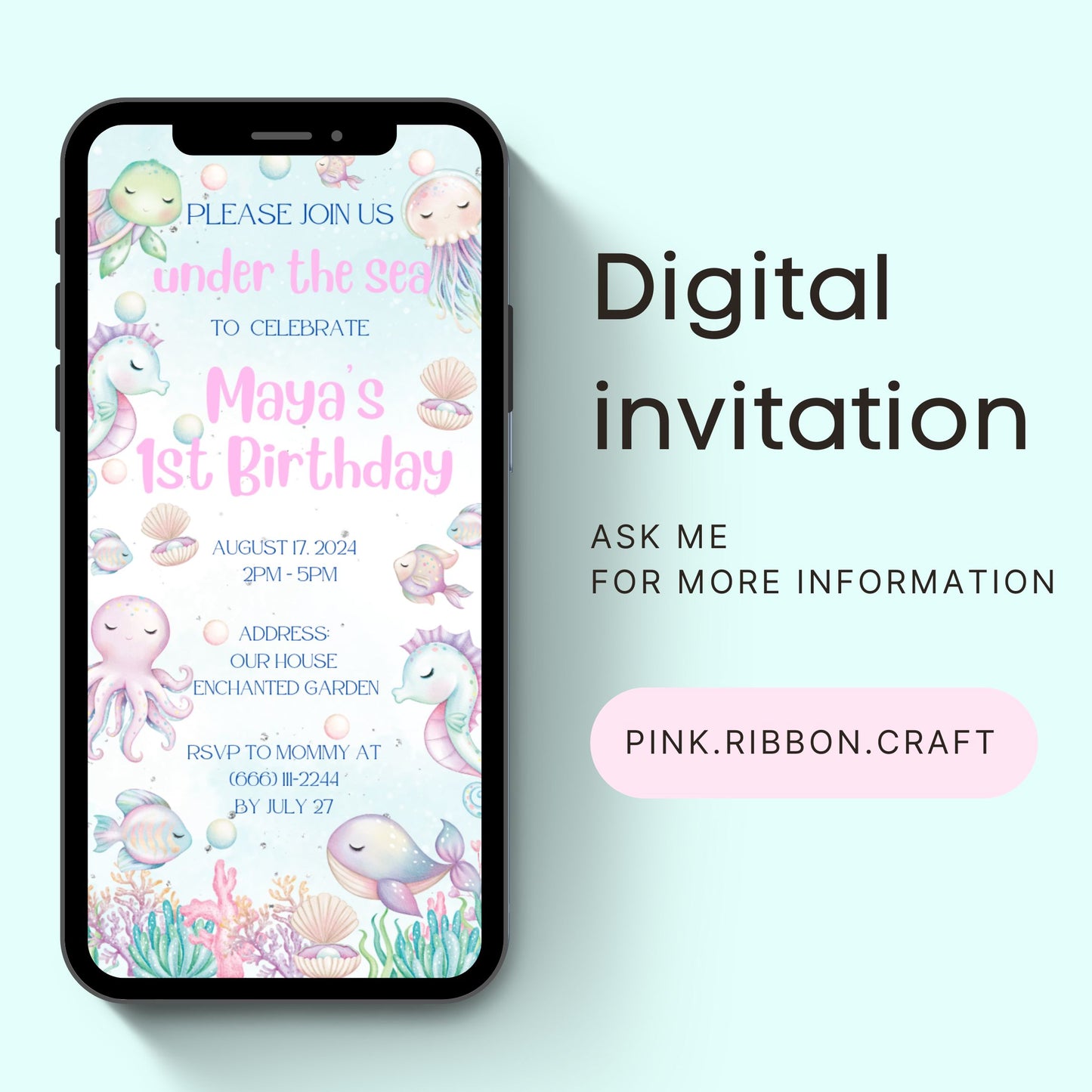 Under The Sea Digital Invitation