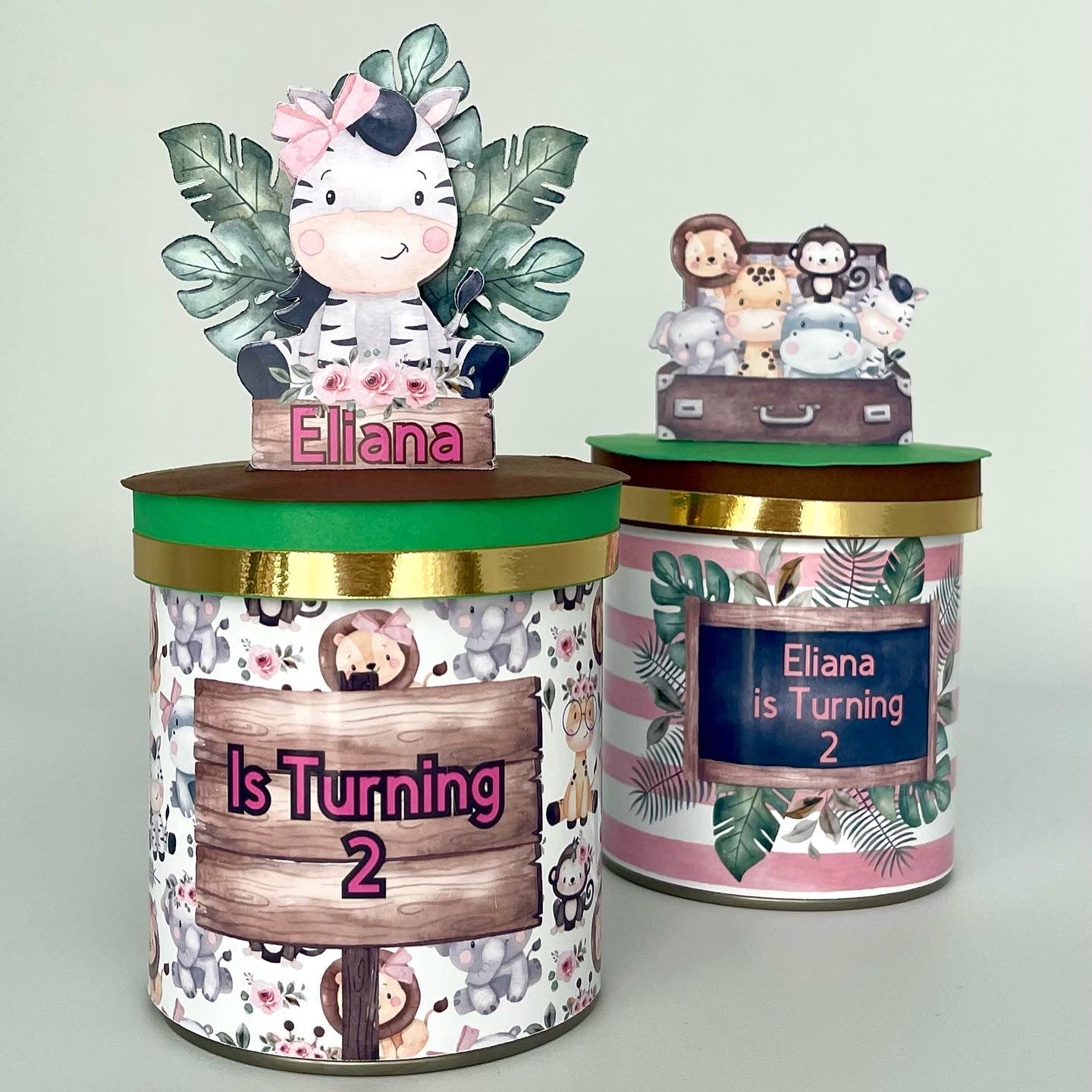 Safari Animals Pringles Topper