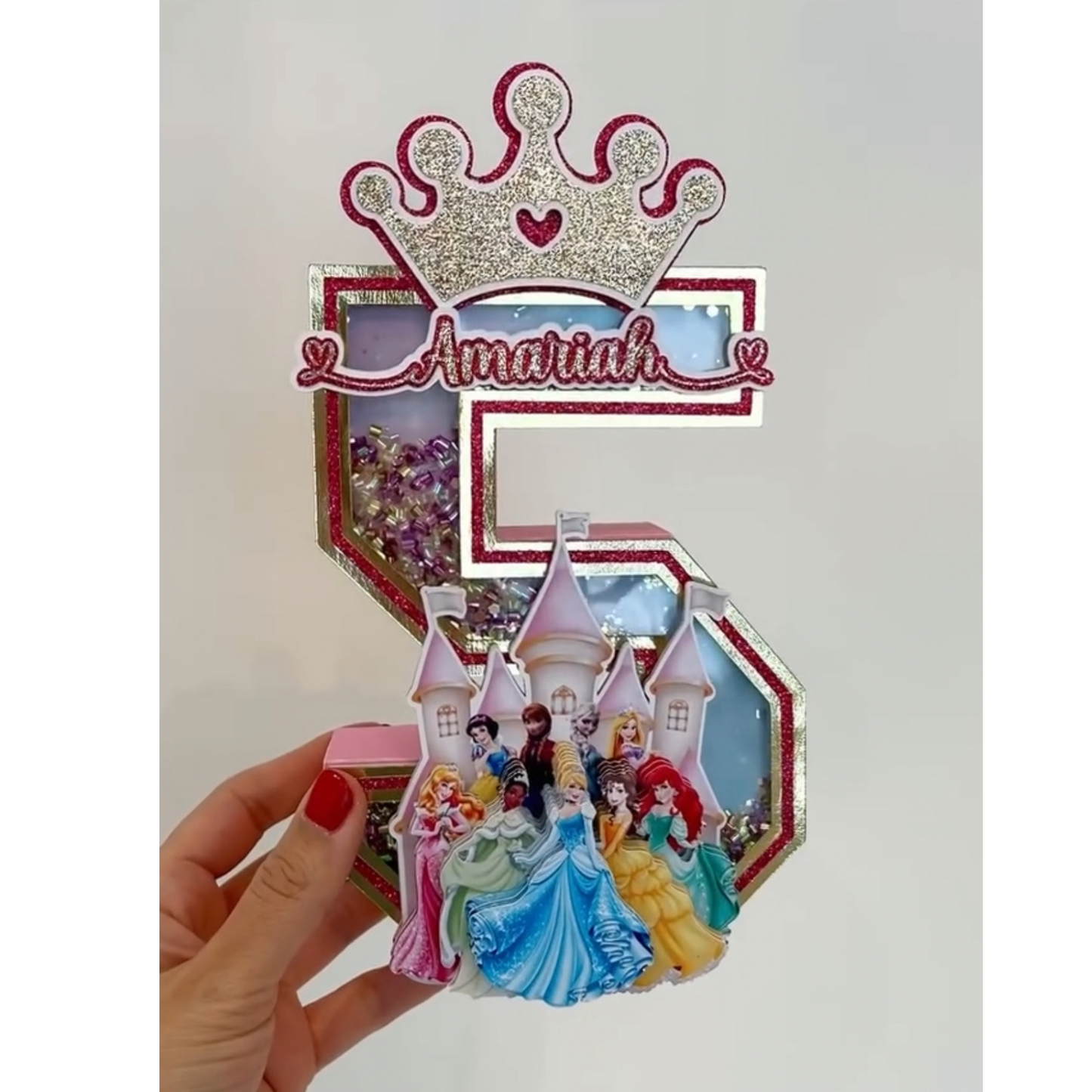 Princess 3D number shaker