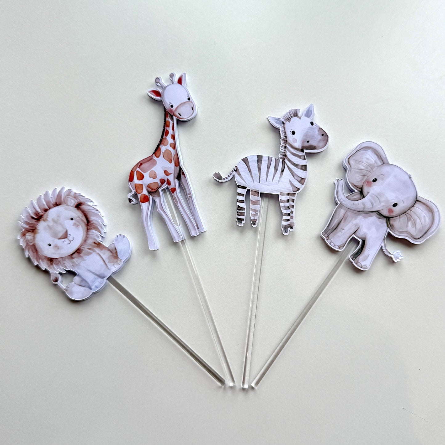 Safari Baby Cupcake Topper (Set of 4)