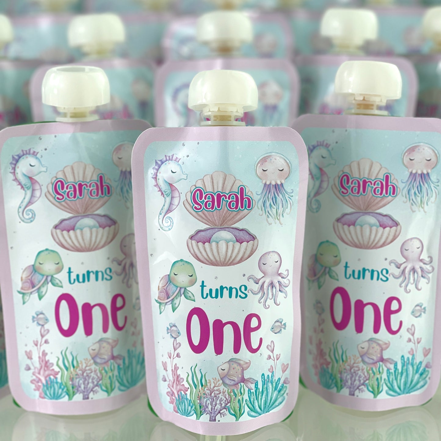 Under The Sea Organic Fruit Pouch Sticker (set of 2)