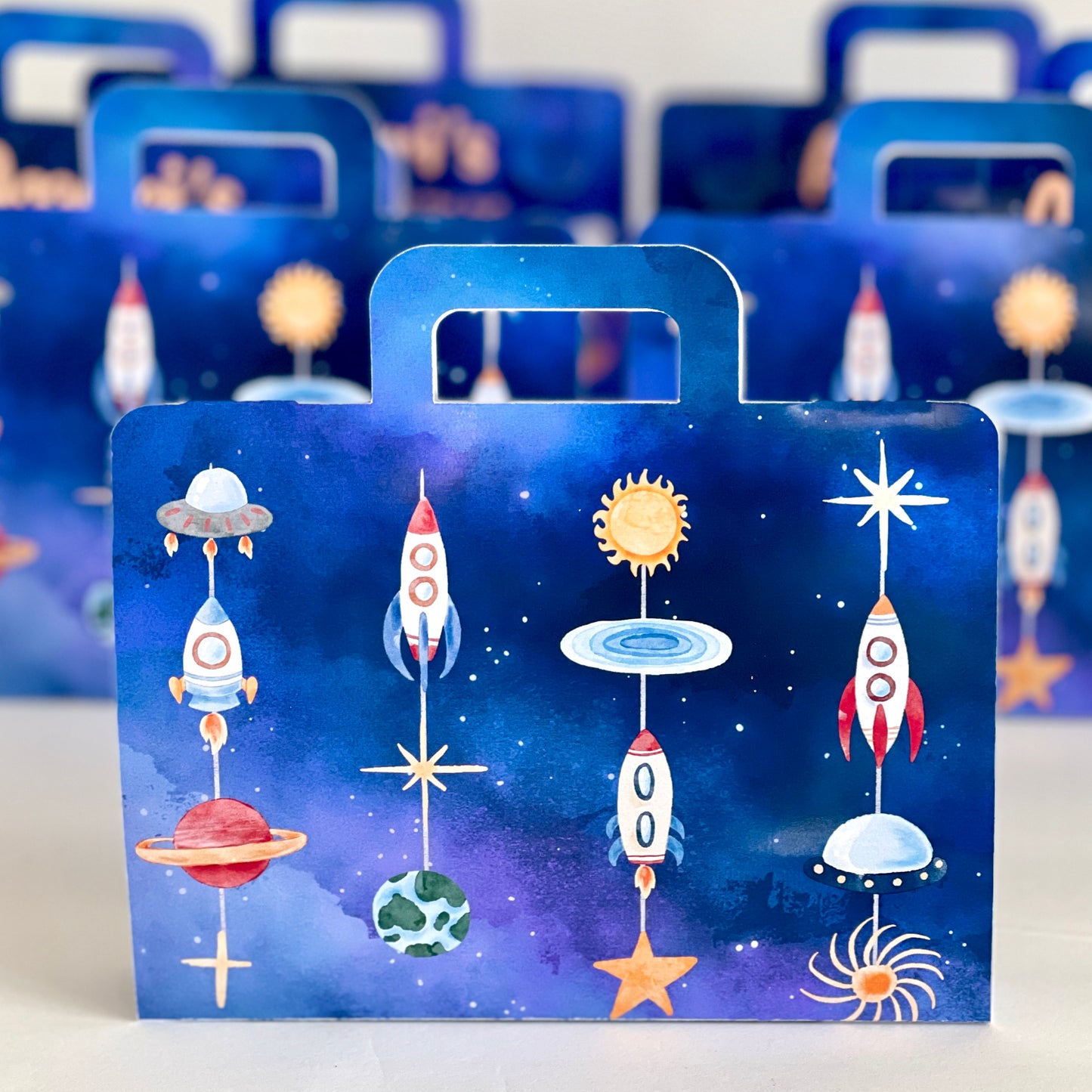 Space colouring suitcase