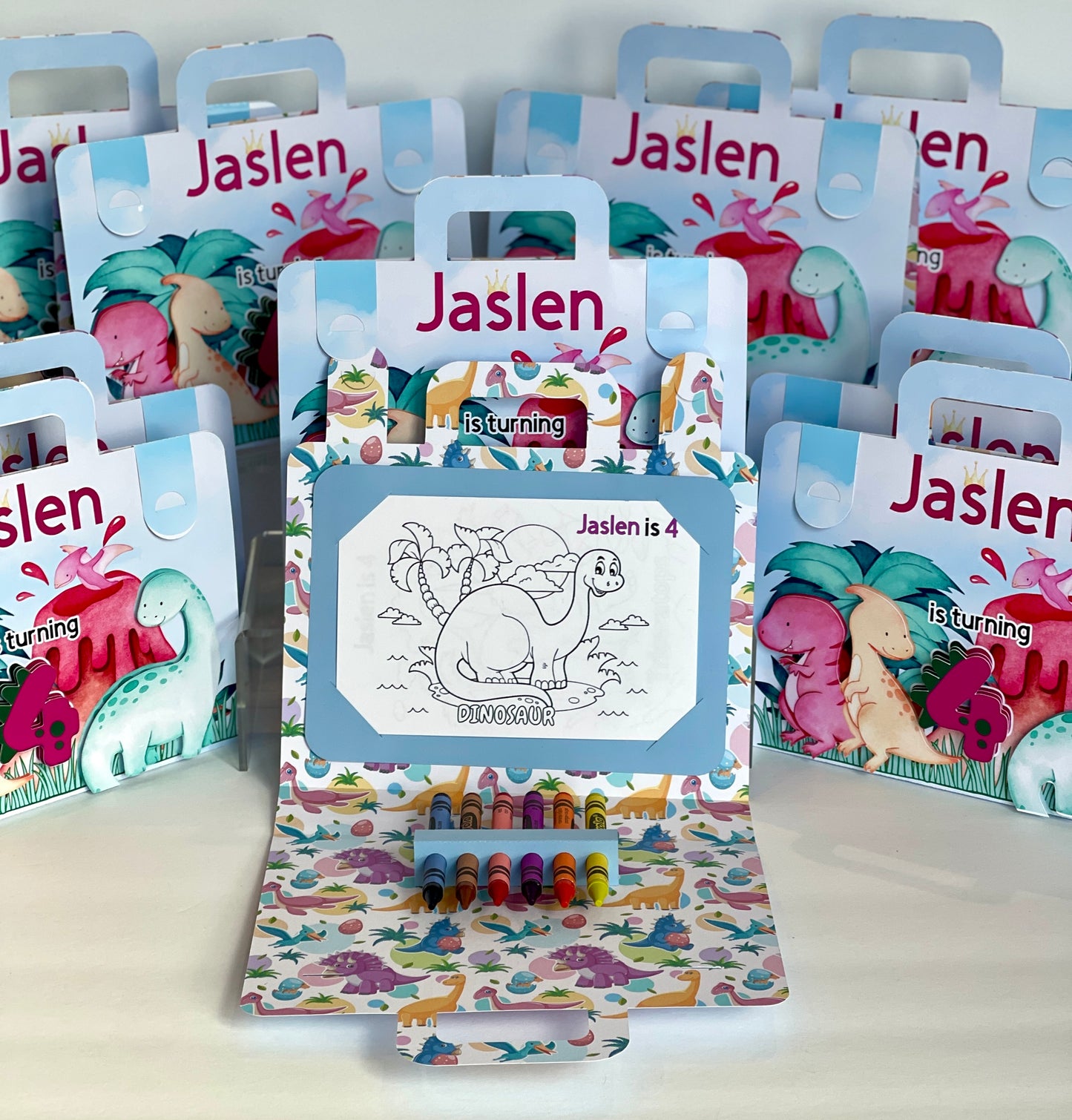 Dinosaur colouring suitcase
