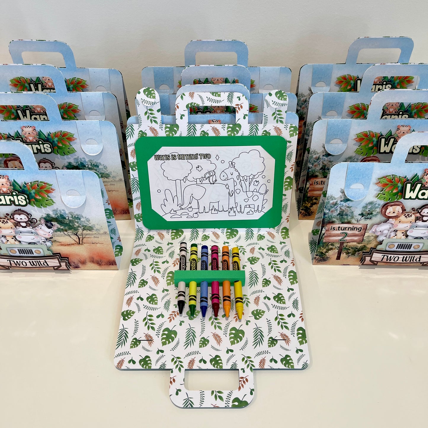 Safari Animals colouring suitcase