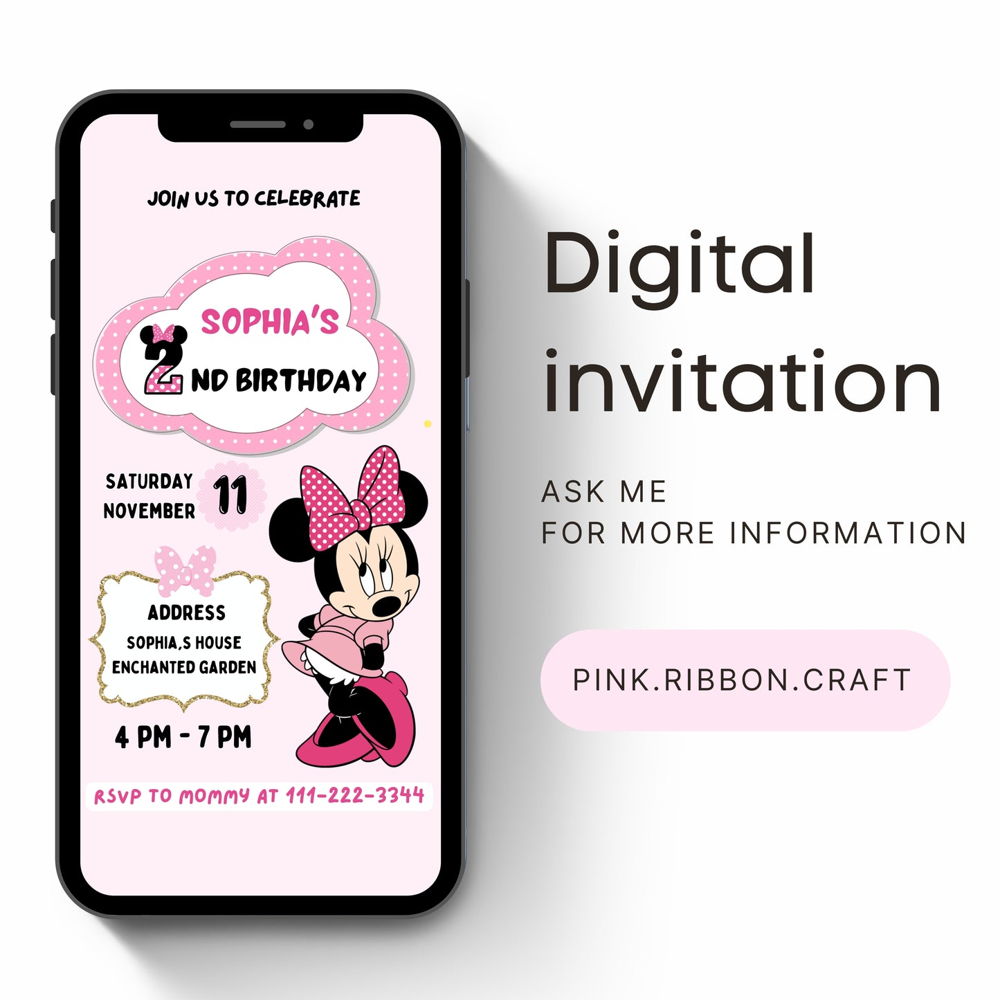 Minnie Mouse Digital Invitation