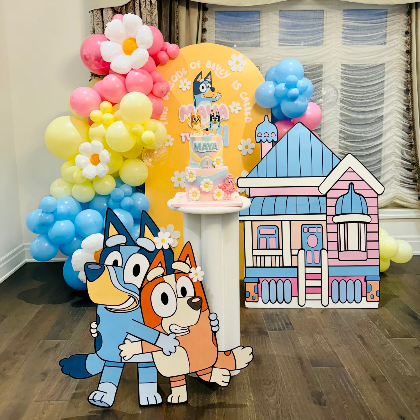 Bluey and Bingo House Handmade cutout