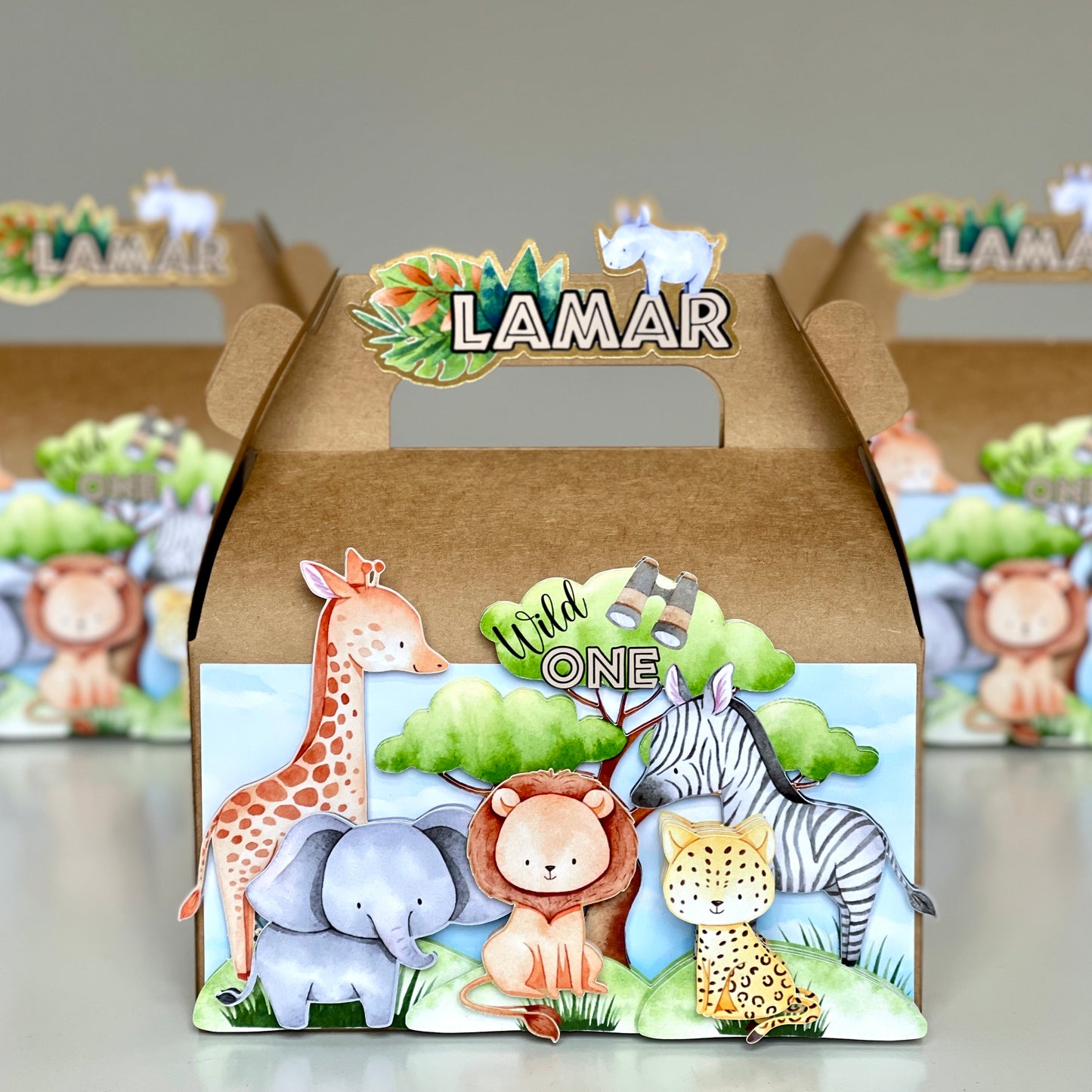 Safari Animals 3D Box