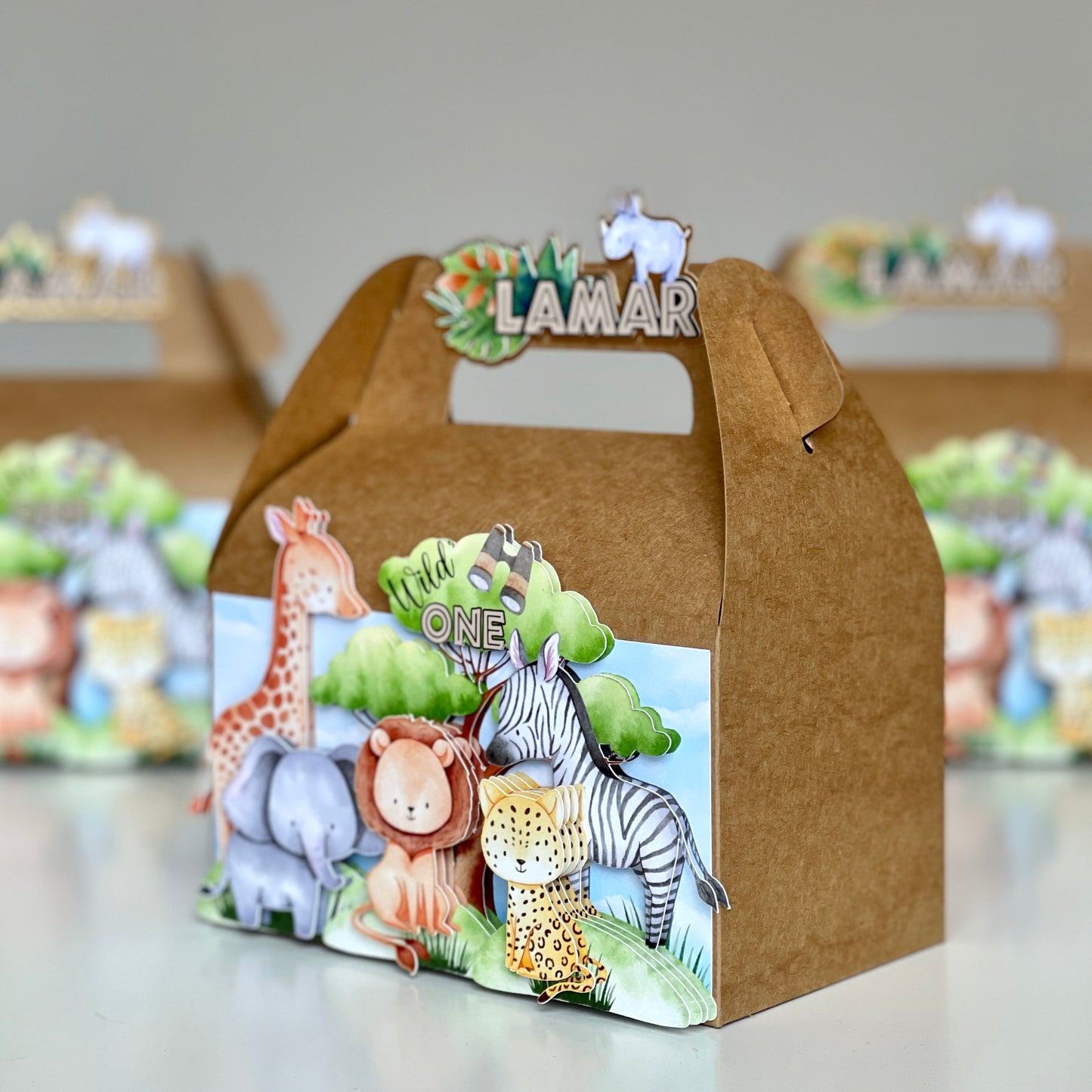 Safari Animals 3D Box