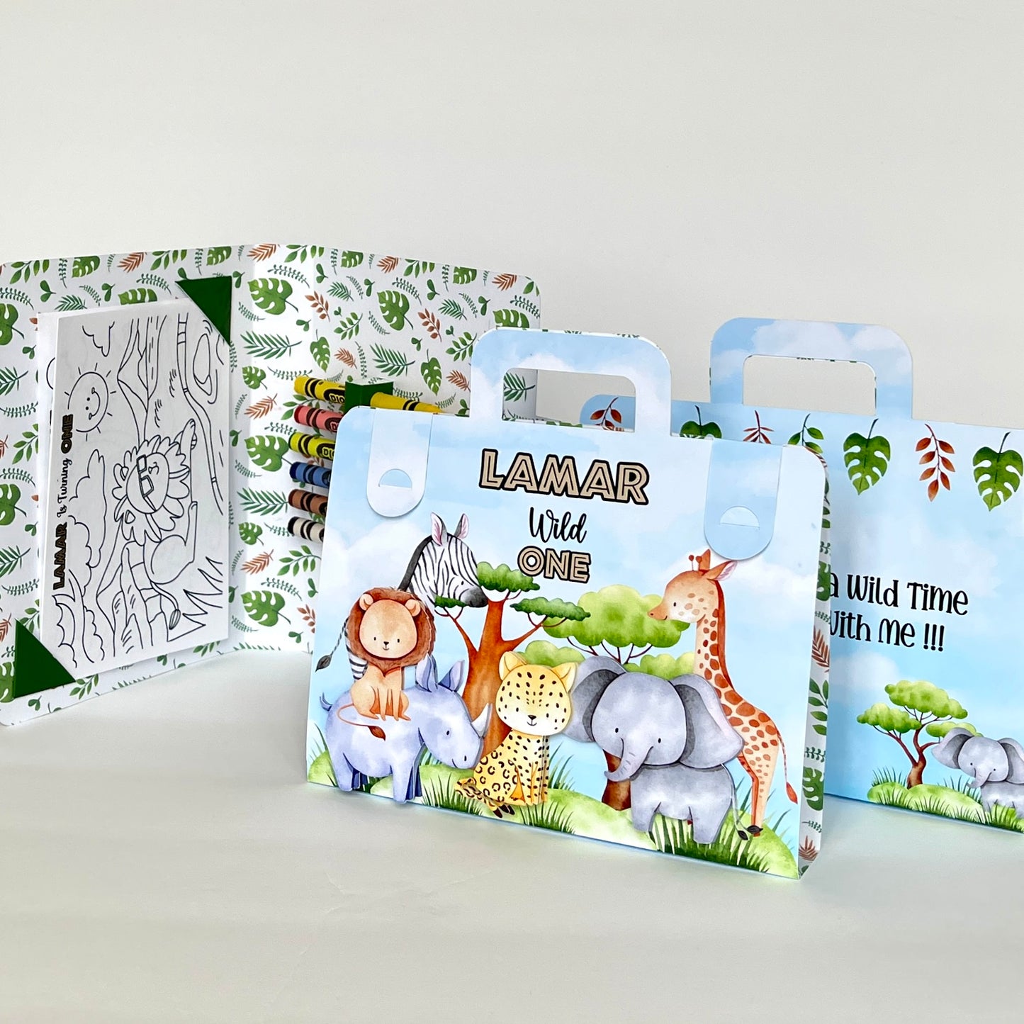Safari Animals colouring suitcase