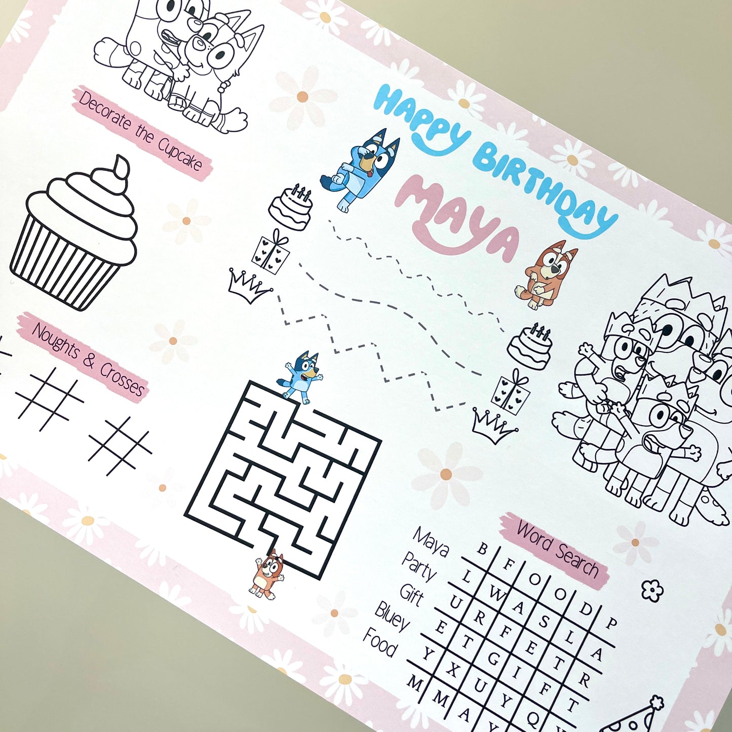 Bluey Activity Placemat