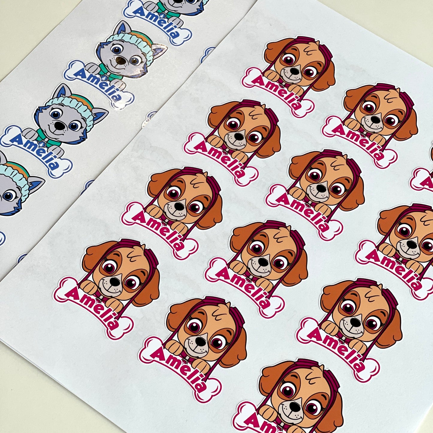 PAW Patrol thank you sticker Sheet