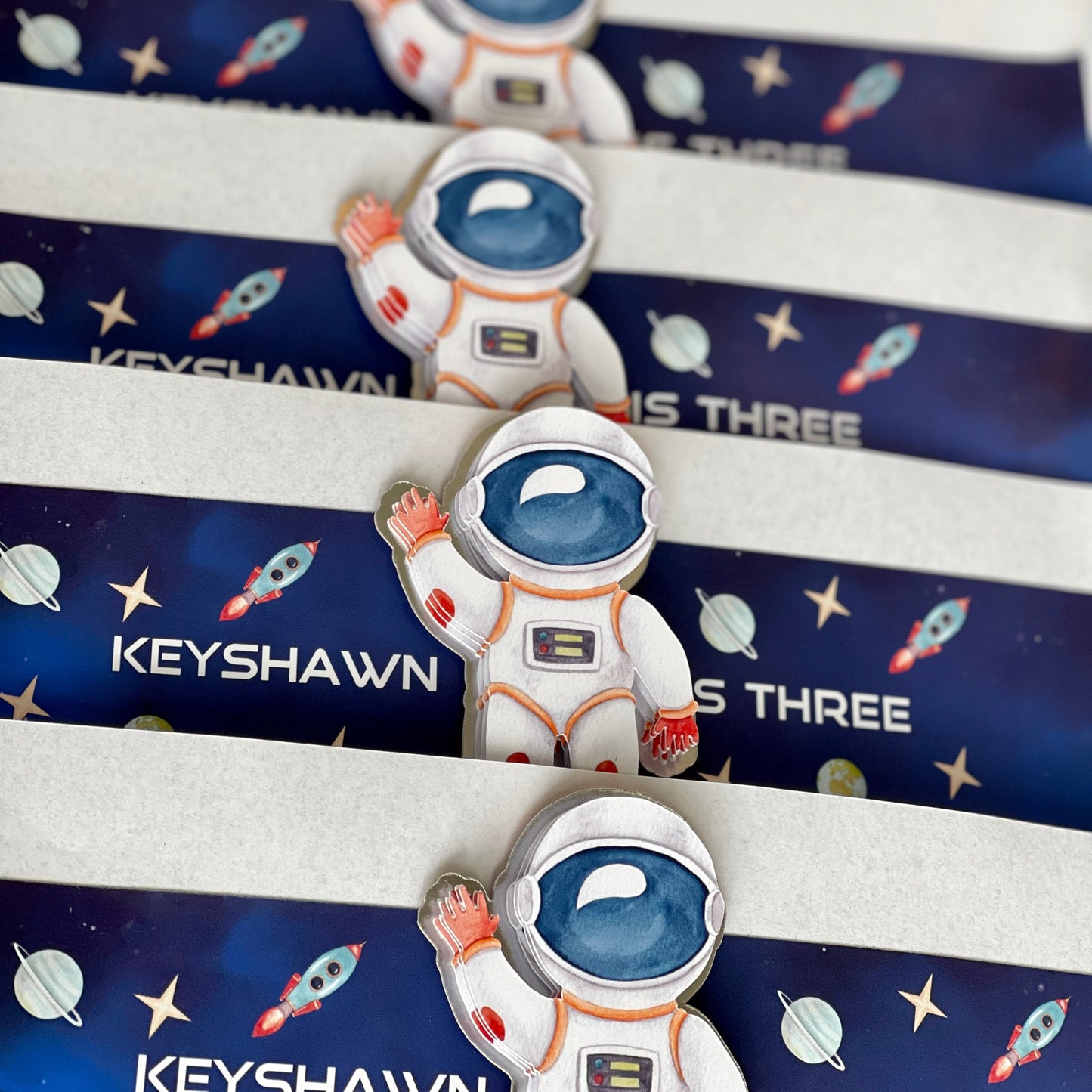 Space 3D Water Bottle Label Sticker (set of 6)