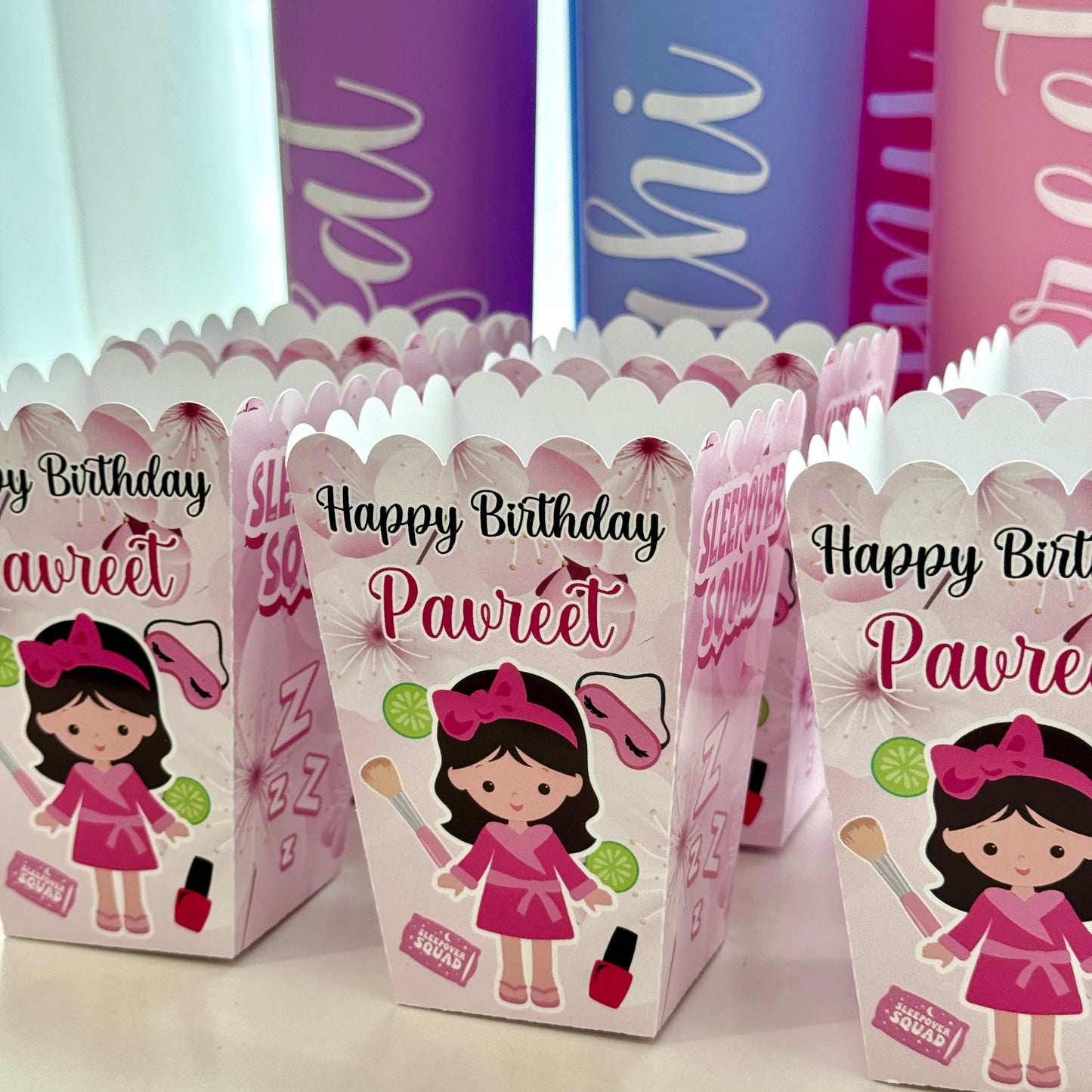 Sleepover popcorn Box