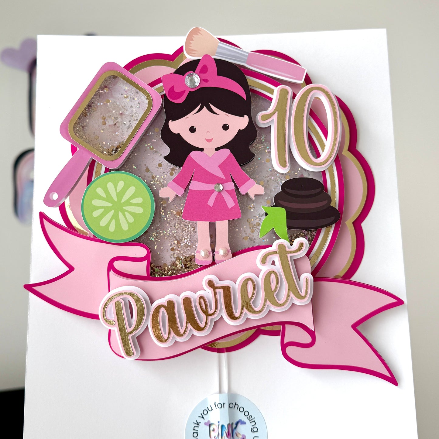 Spa & Sleepover Party Cake topper