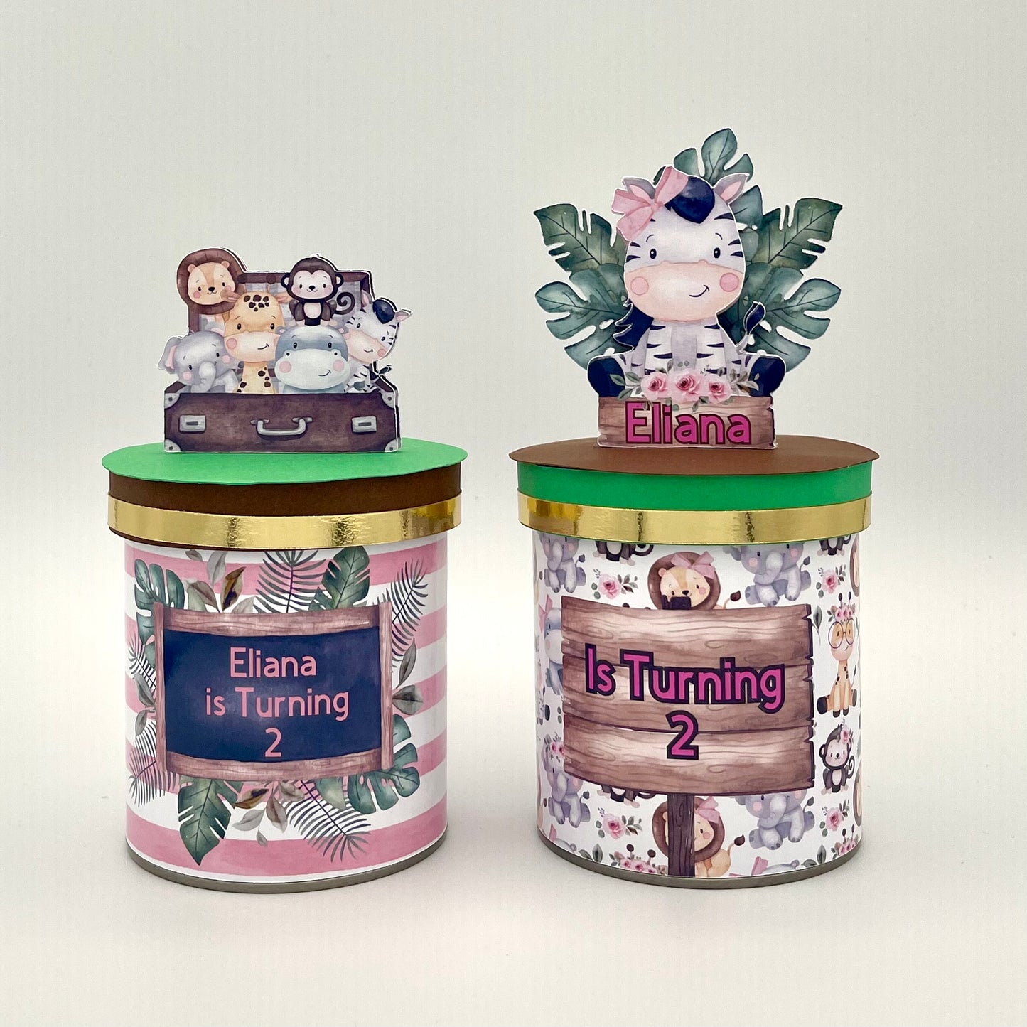 Safari Animals Pringles Topper