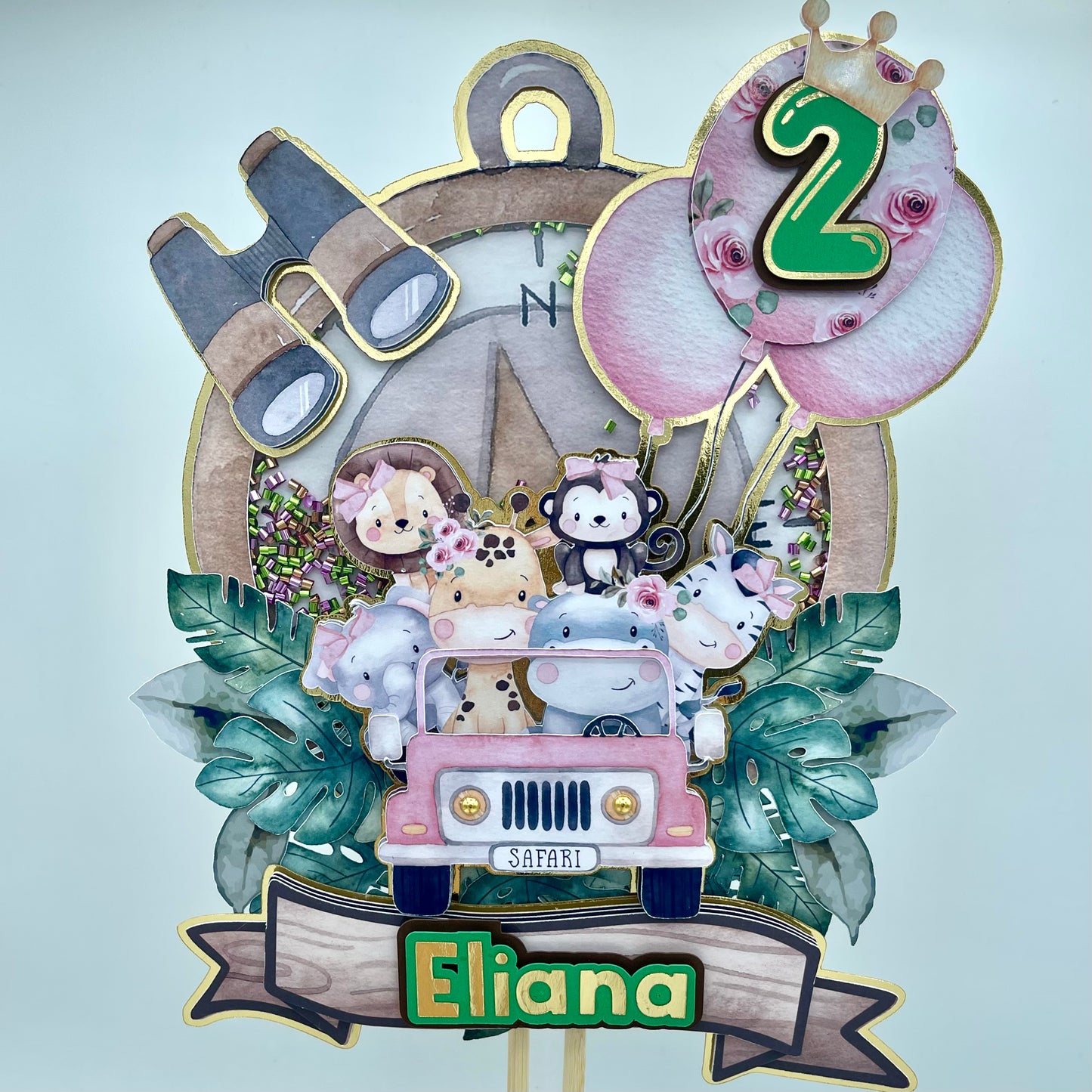 Safari Animals Cake Topper