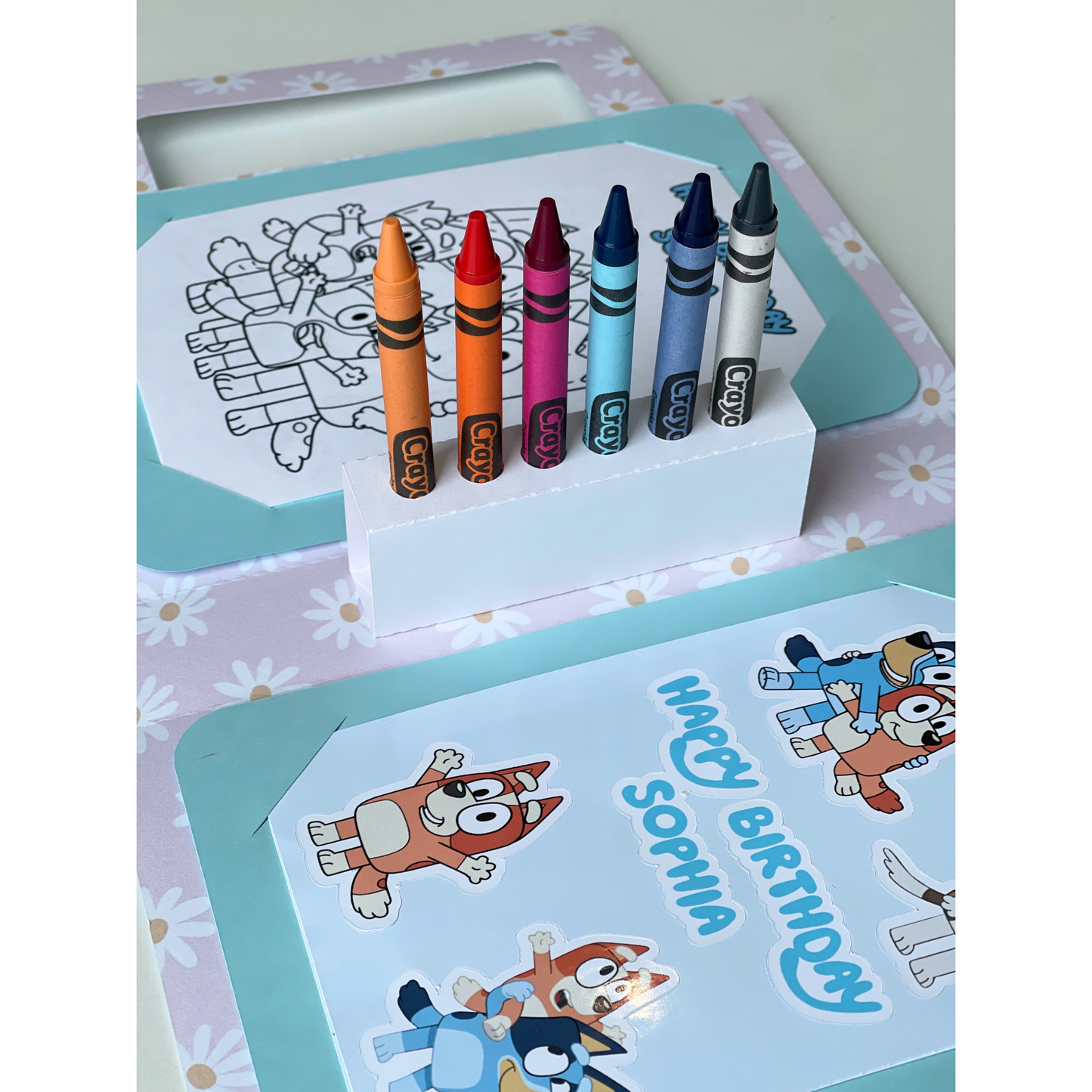 Bluey colouring suitcase & stickers