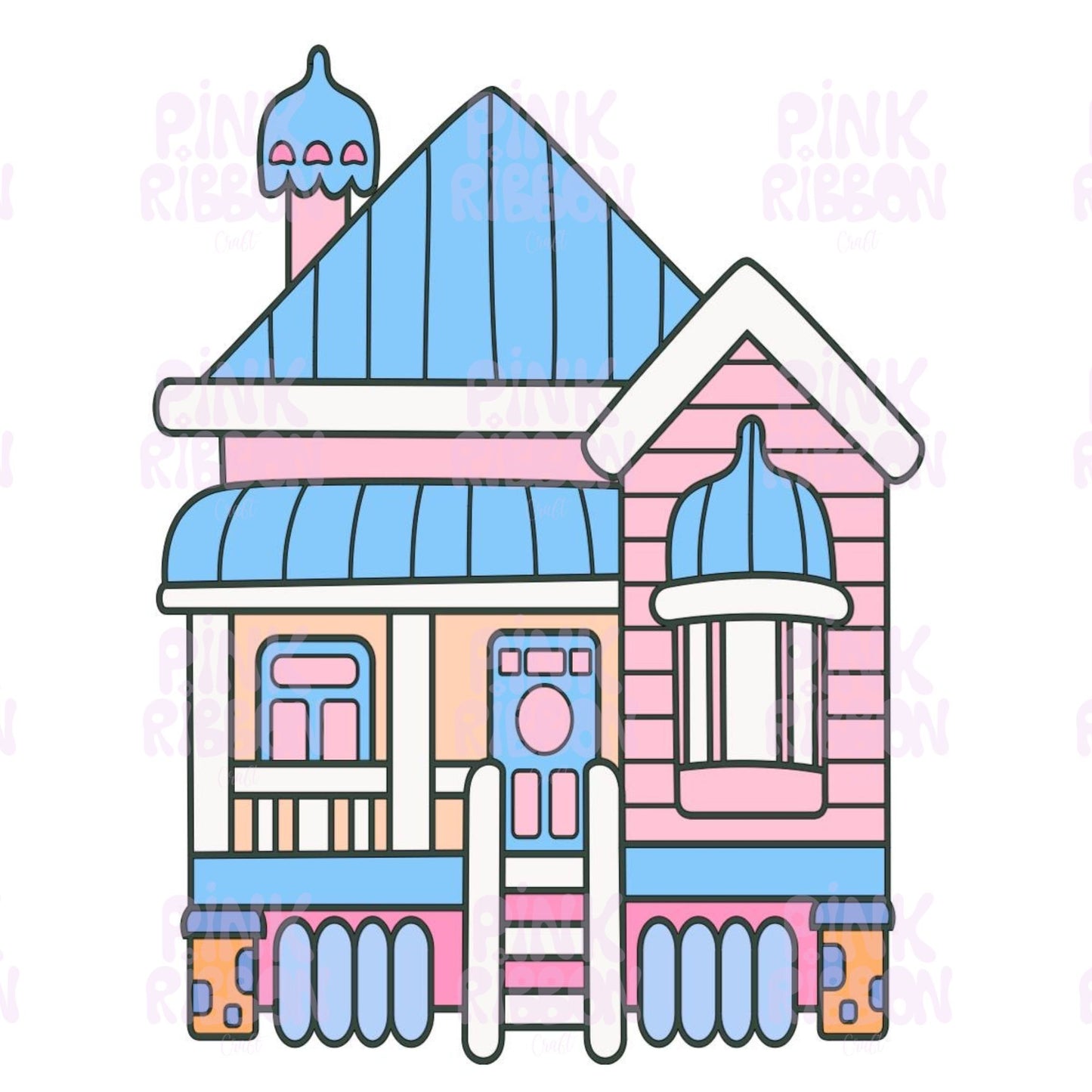 Bluey and Bingo House Handmade cutout