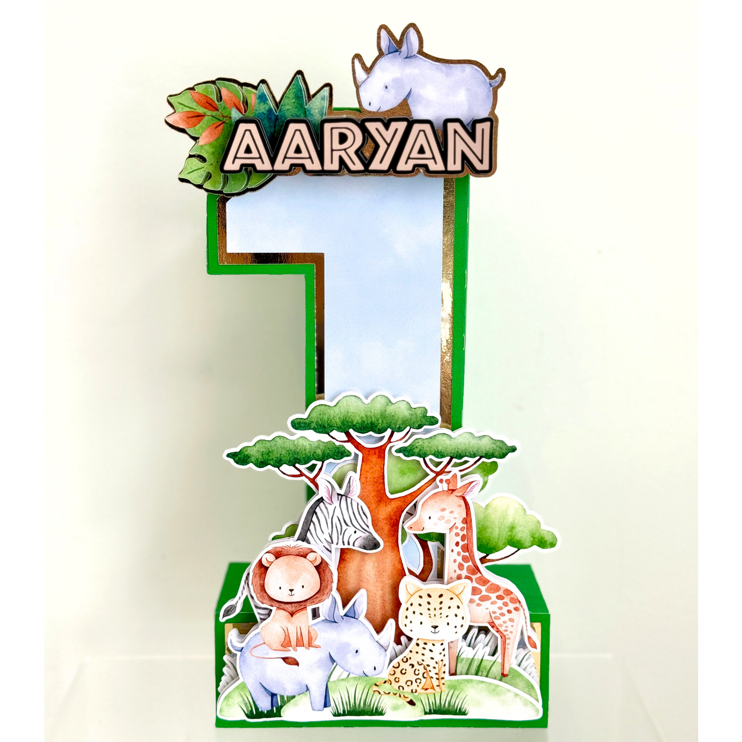 Safari Animals 3D letter/Number