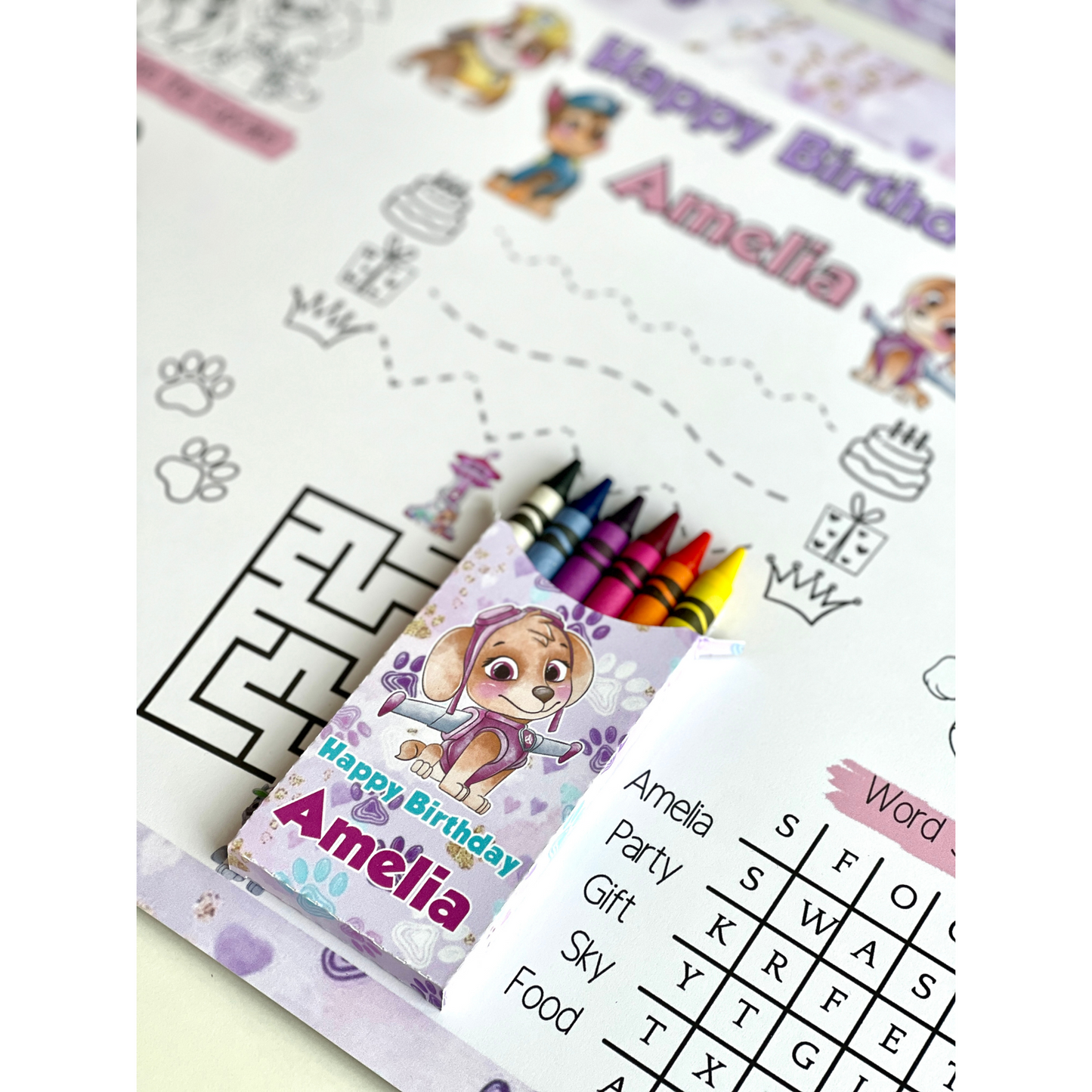 PAW Patrol Activity Placemat and Crayon Box