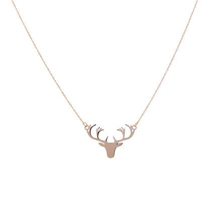 Reindeer Necklace (18K Solid Gold)