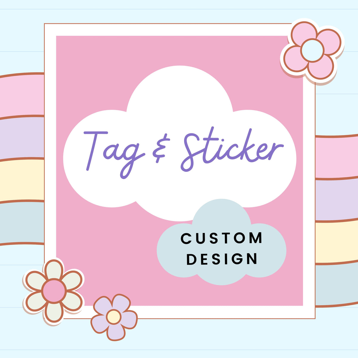 Stem Label Sticker Tags & Label Sticker Sheet (Custom Design) – Pink Ribbon Craft