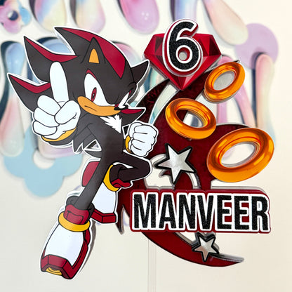 Shadow The Hedgehog Cake Topper