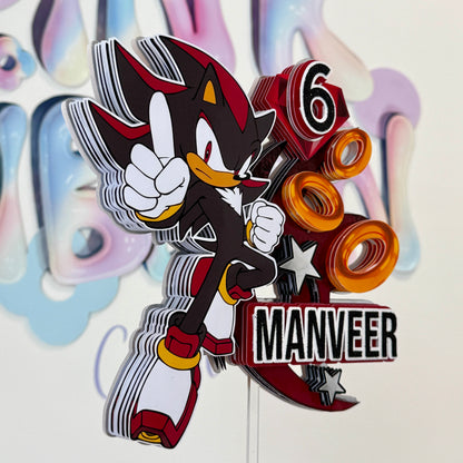 Shadow The Hedgehog Cake Topper