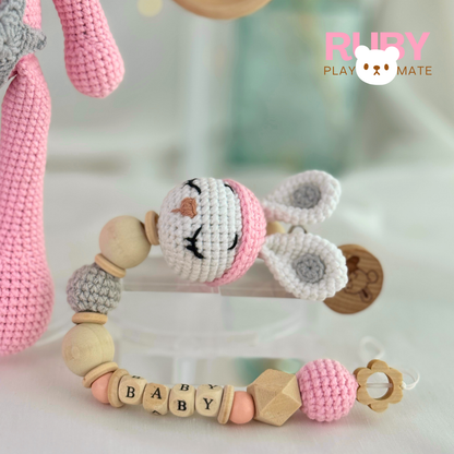 Luna Sleepy Bunny Pink Nursery Set
