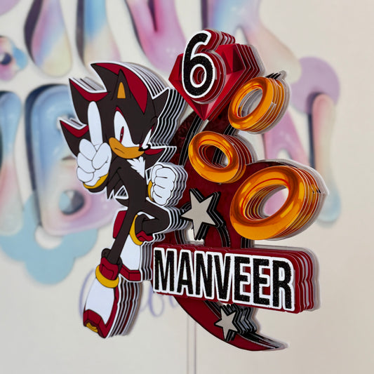 Shadow The Hedgehog Cake Topper