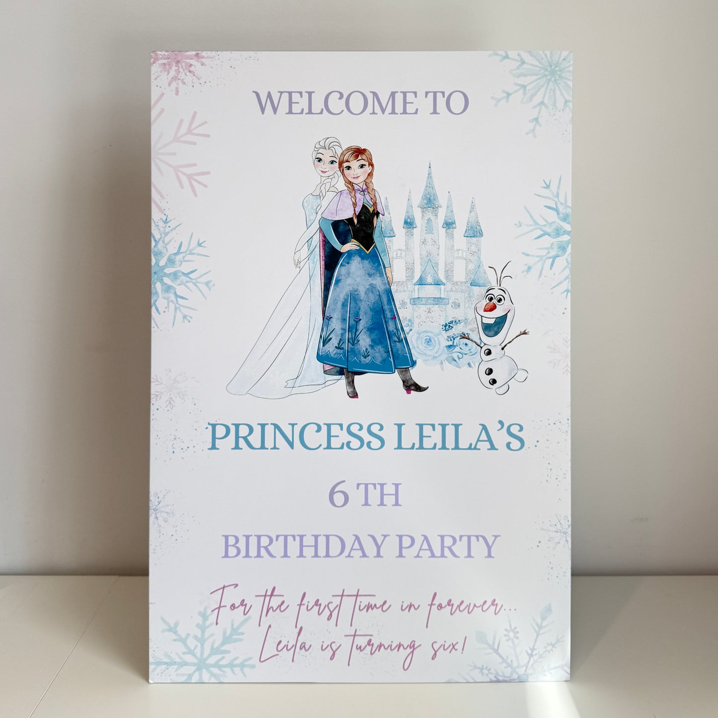 Frozen Welcome board