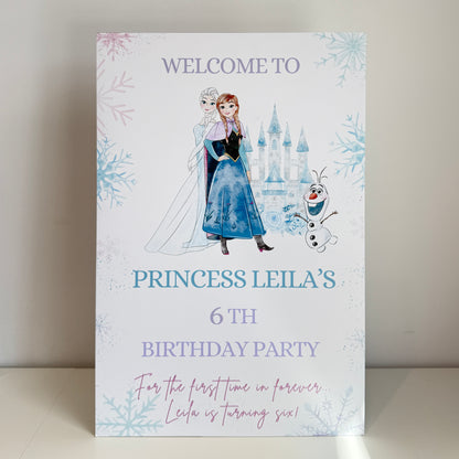 Frozen Welcome board