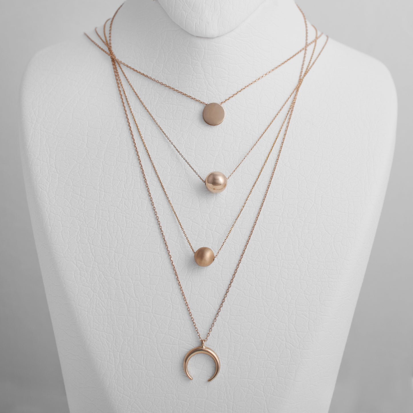 Sphere Necklace (18K Solid Gold)