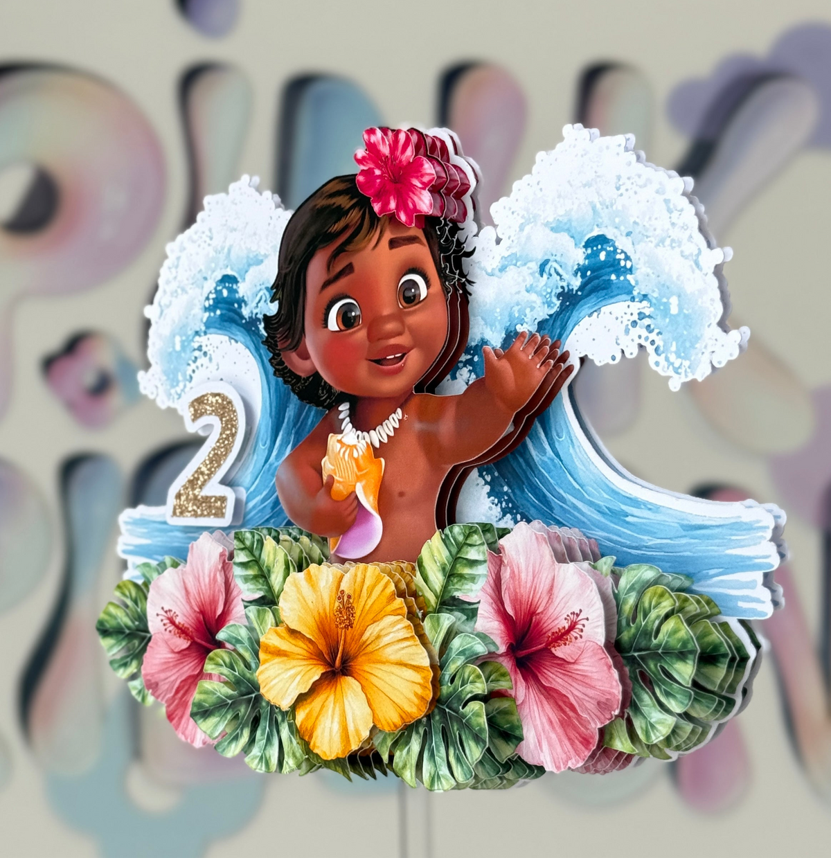 Moana Baby Cake Topper – Pink Ribbon Craft