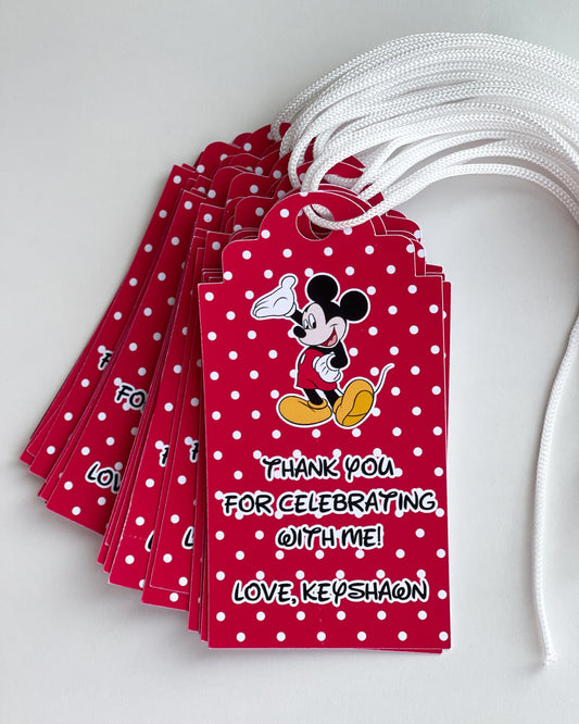 Mickey Mouse Thank You Tag (set of 12)