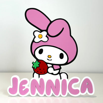 My Melody Name Sign Handmade Cutout