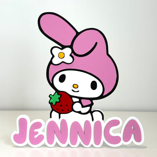 My Melody Name Sign Handmade Cutout