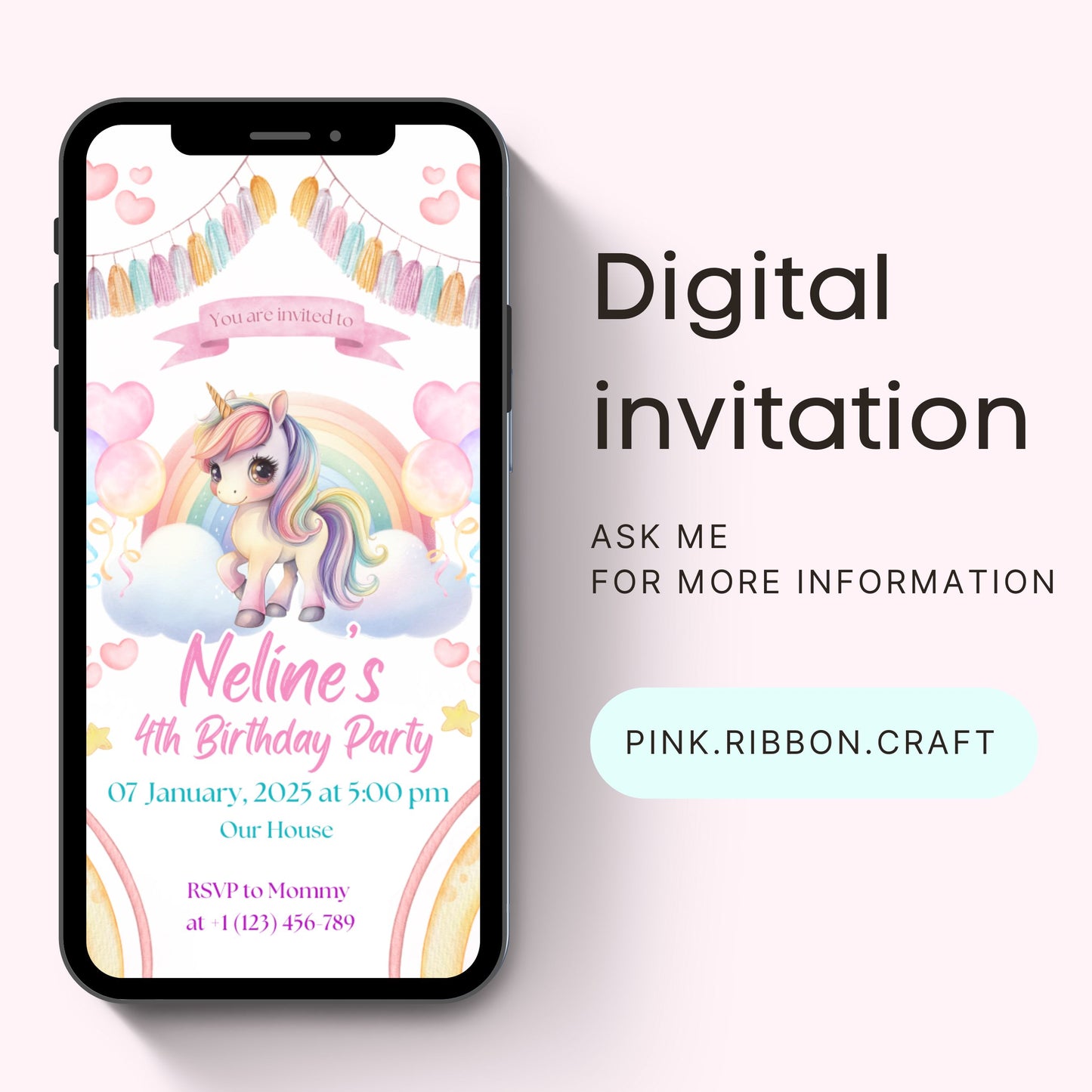 Unicorn Digital Invitation