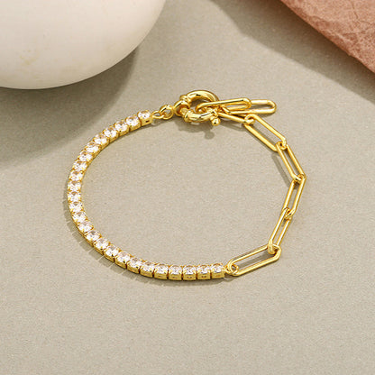 Classic Paperclip Tennis Bracelet