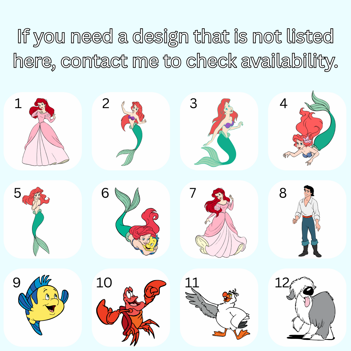 The Little Mermaid Handmade cutout