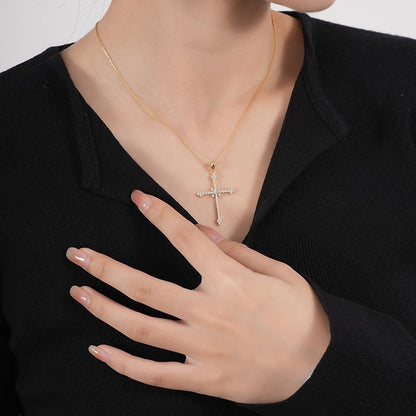 Cathedral Cross Pendant Necklace