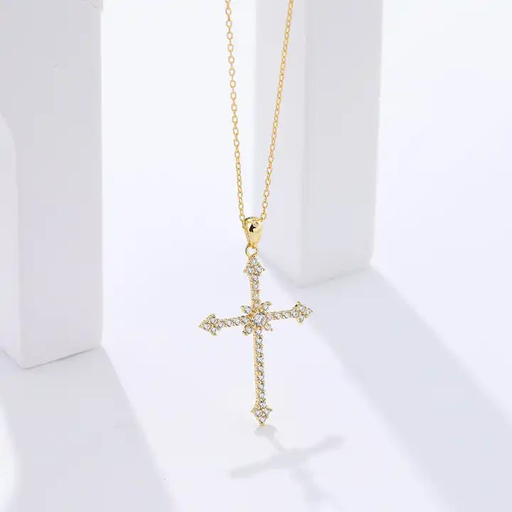 Cathedral Cross Pendant Necklace