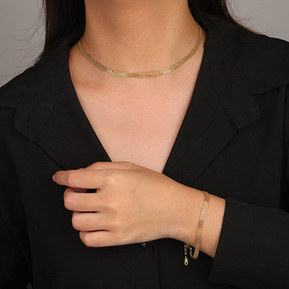 Flat Chain Necklace Choker