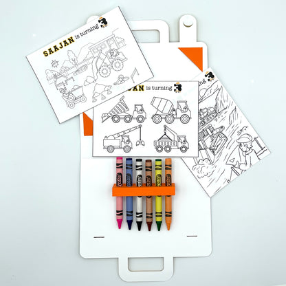 Construction Colouring Suitcase