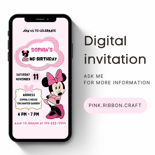 Minnie Mouse Digital Invitation