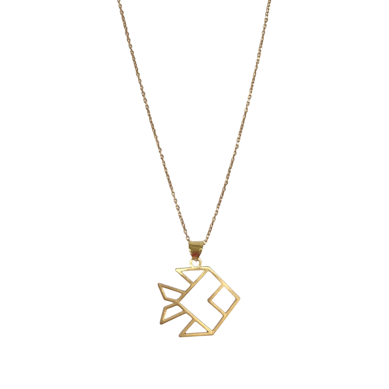 Fish Necklace (18K Solid Gold)