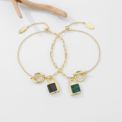 Green Lock Bracelet