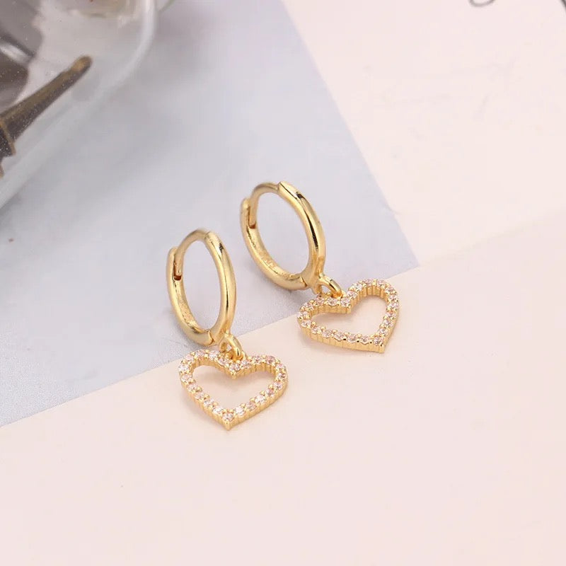 Heart gem Earrings